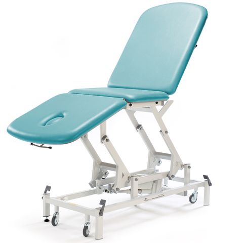 Seers - Therapy 3 Section Electric Couch, (240kg SWL) aqua blue