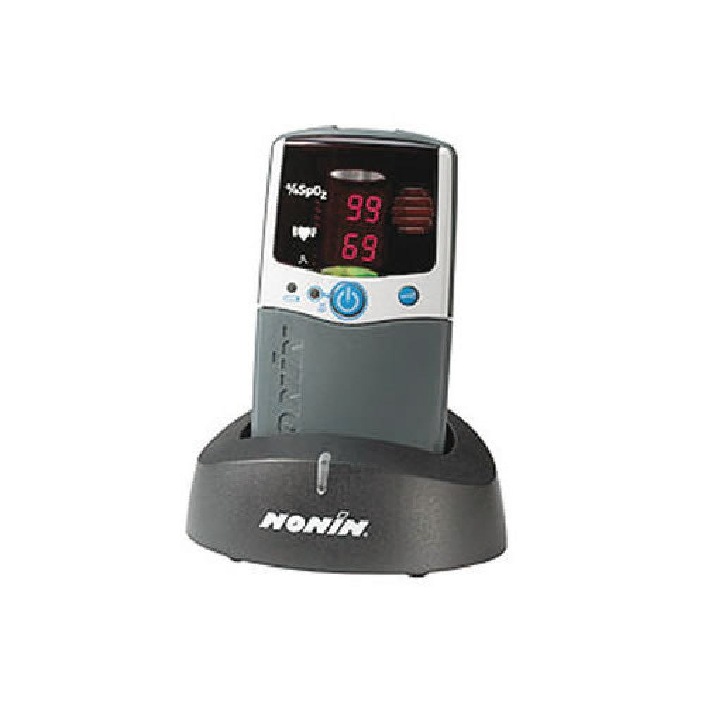 Nonin - PalmSAT 2500 Pulse Oximeter. Includes Adult Soft SpO2 Sensor and Carry Case