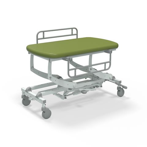 Seers - CLINNOVA Mobile Hygiene Hydraulic Table Small (125cm), incl. side support rails with wheel and base options (265Kg SWL)