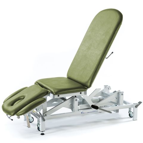 Seers - Therapy 3 Section Hydraulic Couch dark green - lowered 