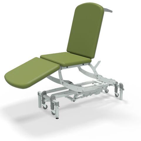 Seers - CLINNOVA Clinical 3 Section electric couch with electric back and footrest and classic base - bright green