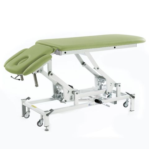 Therapy 2 Section Hydraulic Couch, with head section options (240kg SWL)