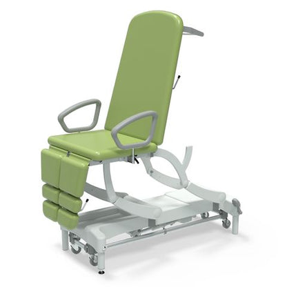 Seers - CLINNOVA Versa 1 Electric couch, 3 section, gas assisted back and foot rest, premium base with wheel and foot switch options (265Kg SWL)