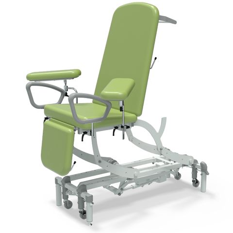 Seers - CLINNOVA Phlebotomy 1 Electric couch, gas assisted back and foot rest, classic base with wheel and foot switch options (265Kg SWL)