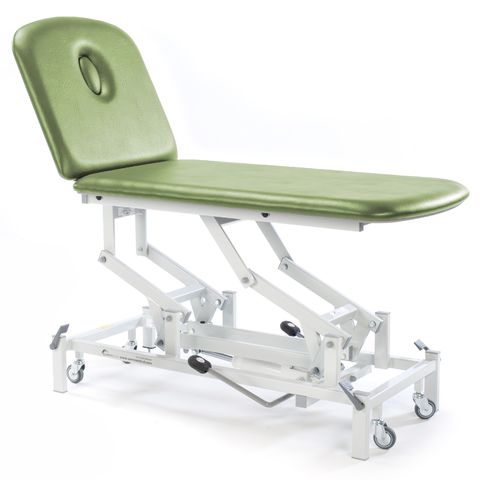 Therapy 2 Section Hydraulic Couch, with head section options (240kg SWL)