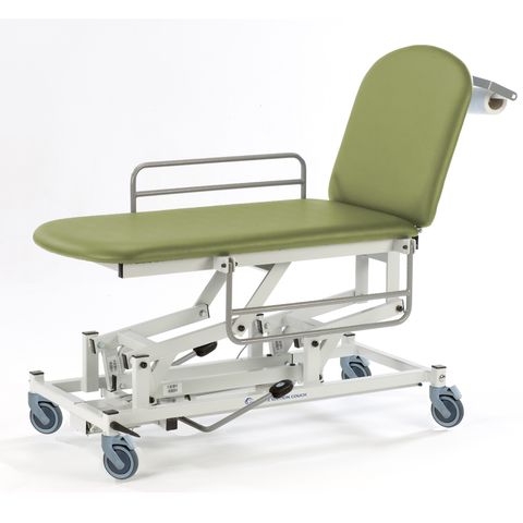 Seers - Medicare 2 Section Hydraulic Mobile Treatment Couch with gas assisted backrest