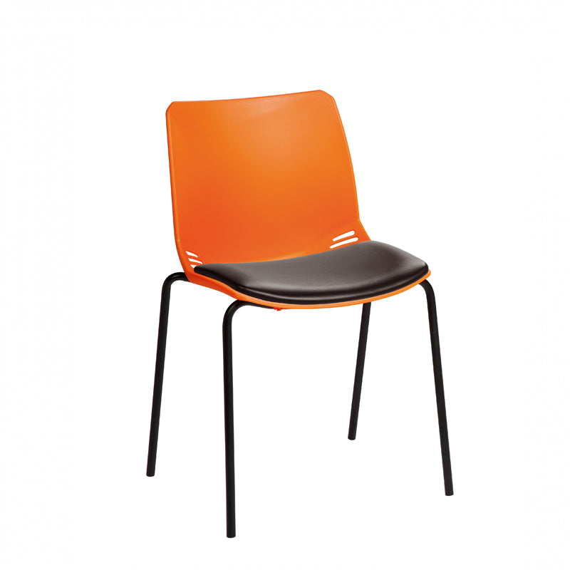 Sunflower - Neptune Visitor Chair with Black Vinyl Upholstered Seat Pad
