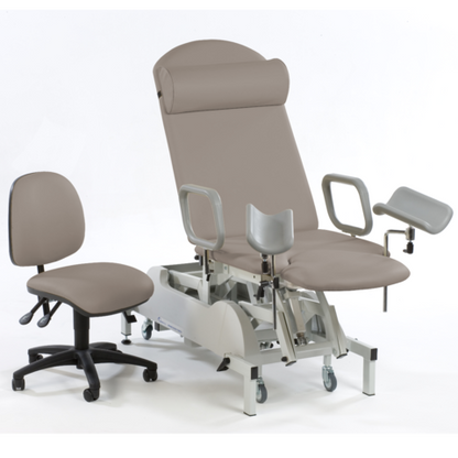 Seers - Medicare Deluxe Gynaecology Couch Deluxe model Removable extension, base cover, matching chair - PRH and HC (RWD)