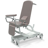 Seers - CLINNOVA Phlebotomy 2 Electric couch, electric back rest and gas assisted foot rest, premium base with wheel and switch options (265Kg SWL)