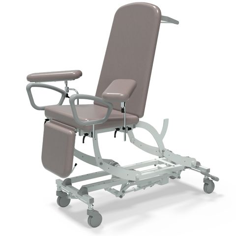 Seers - CLINNOVA Phlebotomy 2 Electric couch, electric back rest and gas assisted foot rest, classic base with wheel and switch options (265Kg SWL)
