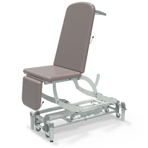 Seers - CLINNOVA Ultra 1 Electric couch, 3 section, gas assisted back and foot rest, classic base with wheel and foot switch options (265Kg SWL)