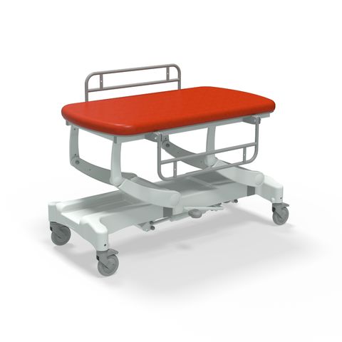 Seers - CLINNOVA Mobile Hygiene Hydraulic Table Small (125cm), incl. side support rails with wheel and base options (265Kg SWL)