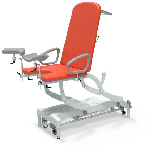 Seers - CLINNOVA Gynae 1 Electric couch, gas assisted back and foot rest, premium base with wheel and foot switch options (265Kg SWL)