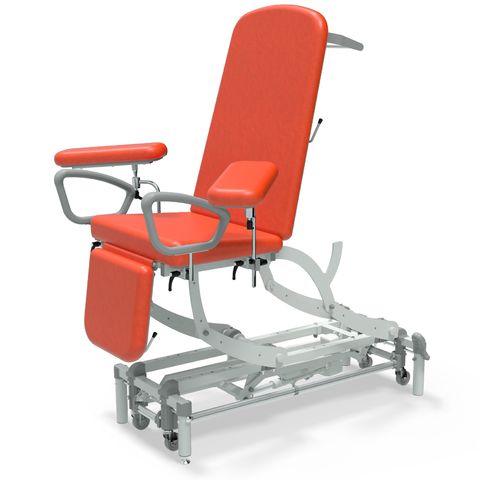 Seers - CLINNOVA Phlebotomy 1 Electric couch, gas assisted back and foot rest, classic base with wheel and foot switch options (265Kg SWL)