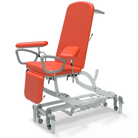 Seers - CLINNOVA Phlebotomy 1 Electric couch, gas assisted back and foot rest, classic base with wheel and foot switch options (265Kg SWL)