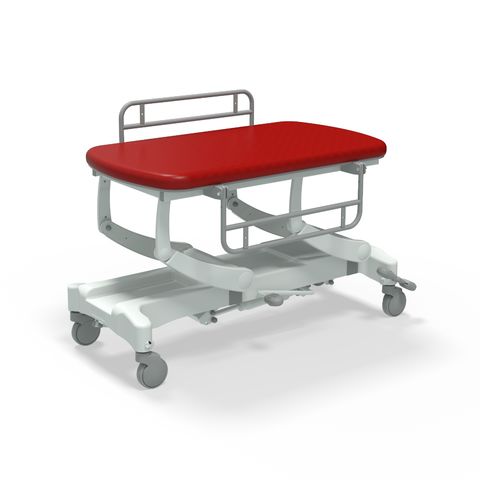 Seers - CLINNOVA Mobile Hygiene Hydraulic Table Small (125cm), incl. side support rails with wheel and base options (265Kg SWL)