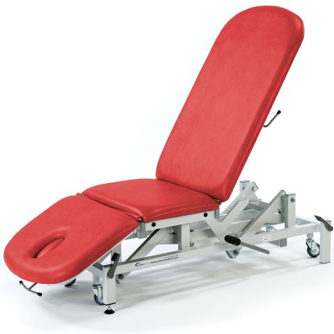 Seers - Therapy 3 Section Hydraulic Couch  red - lowered 