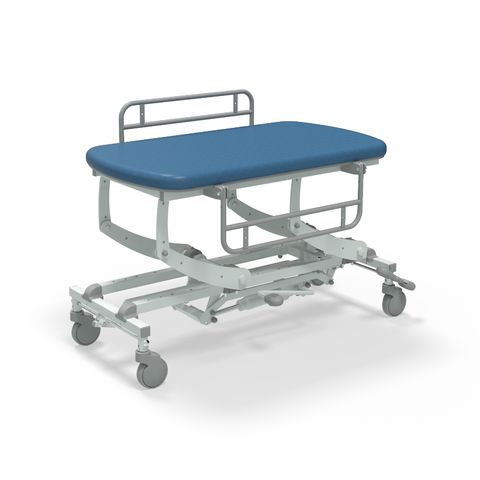 Seers - CLINNOVA Mobile Hygiene Hydraulic Table Small (125cm), incl. side support rails with wheel and base options (265Kg SWL)