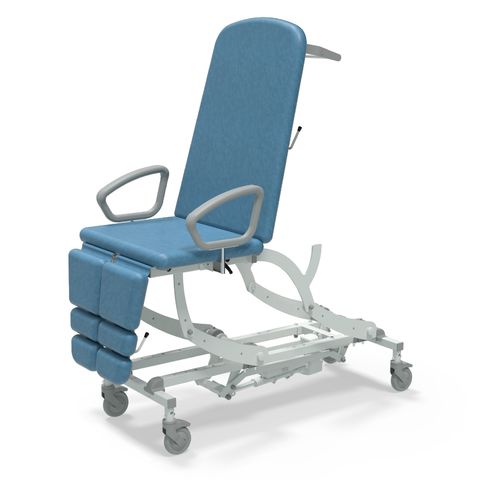 Seers - CLINNOVA Versa 1 Electric couch, 3 section, gas assisted back and foot rest, classic base, hand switch, with wheel options (265Kg SWL)