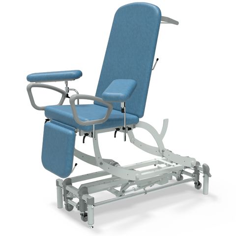 Seers - CLINNOVA Phlebotomy 1 Electric couch, gas assisted back and foot rest, classic base with wheel and foot switch options (265Kg SWL)