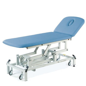 Seers - Therapy 2 Section Electric Couch, with basic head section and various switch options - pale blue
