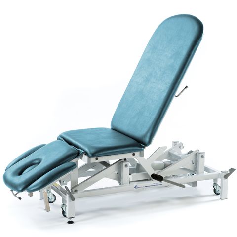 Seers - Therapy 3 Section Hydraulic Couch blue - lowered 