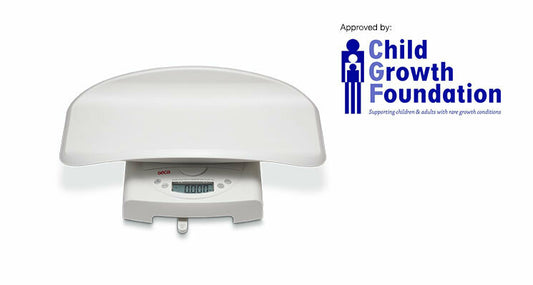 seca 384 - 2-in-1: Digital class III lightweight & portable baby scales & flat scale for toddlers - Approved by the Child Growth Foundation