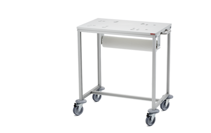 seca 402 - Mobile cart for seca baby scales with indentations in the surface to secure seca baby scales firmly in place