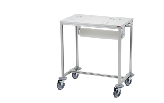 seca 402 - Mobile cart for seca baby scales with indentations in the surface to secure seca baby scales firmly in place
