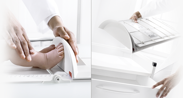 seca 417 - Lightweight measuring board for mobile use - folds up to save space