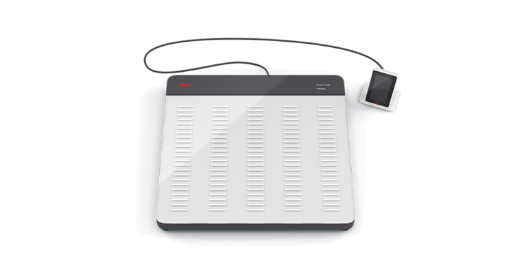 seca 651 - NEW Class III high capacity EMR-validated ﬂat scale with ID-Display, BMI, stable glass platform & WiFi connectivity