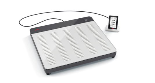 seca 651 - NEW Class III high capacity EMR-validated ﬂat scale with ID-Display, BMI, stable glass platform & WiFi connectivity