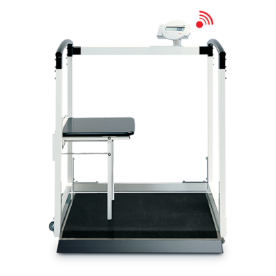 seca 685 - Class III high capacity digital wheelchair scale with handrail on both side, folding seat, BMI, Wireless Connectivity