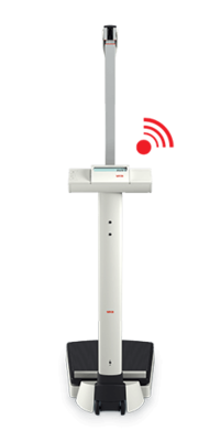 seca 704s - Class III high capacity digital column scale (rear facing display), extremely robust large base, BMI, Wirelessly Connectivity - integrated height measure