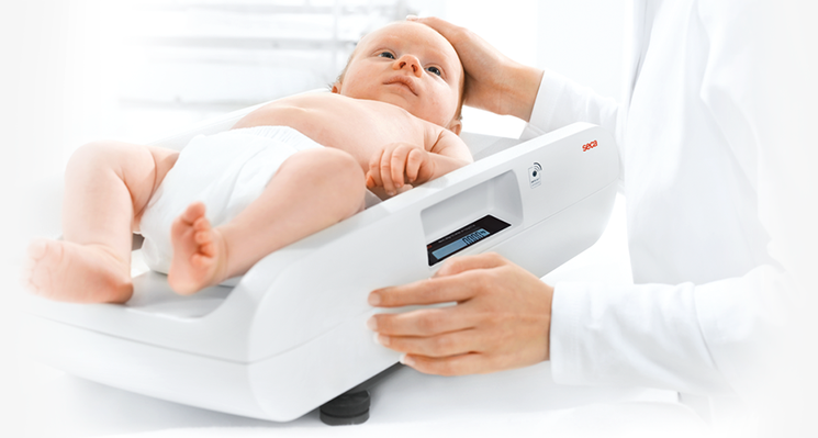 seca 757 - Class III digital baby scale with extremely precise graduation, advanced damping filters - ideal for premature babies