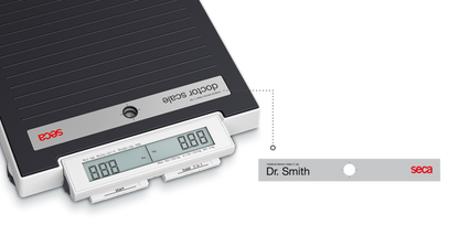 seca 878dr - Class III digital flat scale with foot switches, double display & customizable labels