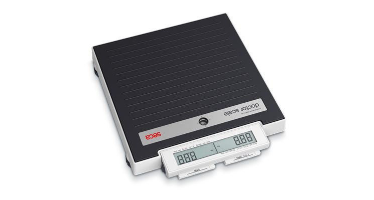 seca 878dr - Class III digital flat scale with foot switches, double display & customizable labels