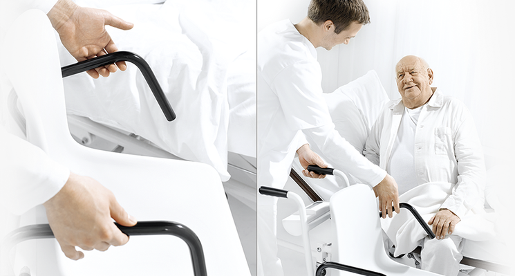 seca 959r - Class III digital high capacity chair scale with fold up arm & footrests, BMI. RS232 interface - ideal for Renal Units