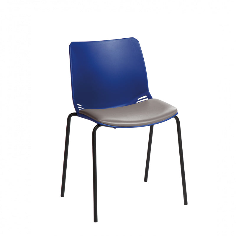 Sunflower Neptune Visitor Chair with Grey Vinyl Upholstered Seat Pad