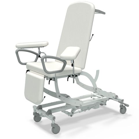 Seers - CLINNOVA Phlebotomy 1 Electric couch, gas assisted back and foot rest, classic base with wheel and foot switch options (265Kg SWL)