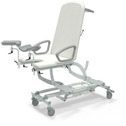 Seers - CLINNOVA Gynae 1 Electric couch, gas assisted back and foot rest, classic base with wheel and foot switch options (265Kg SWL)