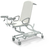 Seers - CLINNOVA Gynae 2 Electric couch, electric back rest and gas assisted foot rest, classic base with wheel and switch options (265Kg SWL)