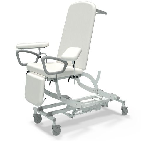 Seers - CLINNOVA Phlebotomy 2 Electric couch, electric back rest and gas assisted foot rest, classic base with wheel and switch options (265Kg SWL)
