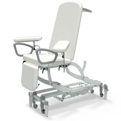 Seers - CLINNOVA Phlebotomy 2 Electric couch, electric back rest and gas assisted foot rest, classic base with wheel and switch options (265Kg SWL)
