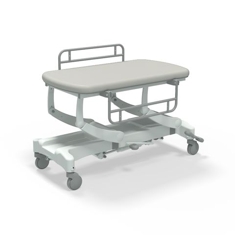Seers - CLINNOVA Mobile Hygiene Hydraulic Table Small (125cm), incl. side support rails with wheel and base options (265Kg SWL)