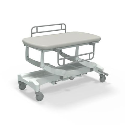 Seers - CLINNOVA Mobile Hygiene Hydraulic Table Small (125cm), incl. side support rails with wheel and base options (265Kg SWL)