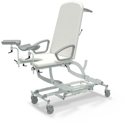 Seers - CLINNOVA Gynae 1 Electric couch, gas assisted back and foot rest, classic base with wheel and foot switch options (265Kg SWL)