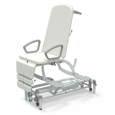 Seers - CLINNOVA Versa 1 Electric couch, gas assisted back and foot rest, classic base with wheel and foot switch options (265Kg SWL)