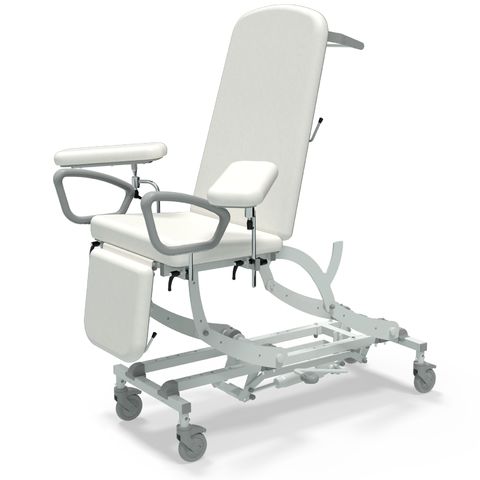 Seers - CLINNOVA Phlebotomy 1 Electric couch, gas assisted back and foot rest, classic base with wheel and foot switch options (265Kg SWL)