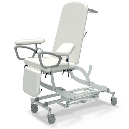Seers - CLINNOVA Phlebotomy 1 Electric couch, gas assisted back and foot rest, classic base with wheel and foot switch options (265Kg SWL)